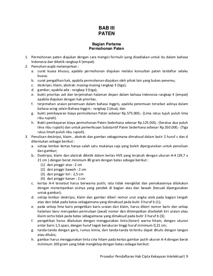 cipta pendaftaran hak formulir hak cipta intelektual kekayaan pendaftaran Prosedur di