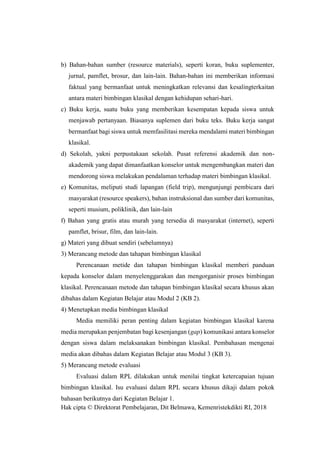 Prosedur perencanaan kegiatan bimbingan klasikal | PDF