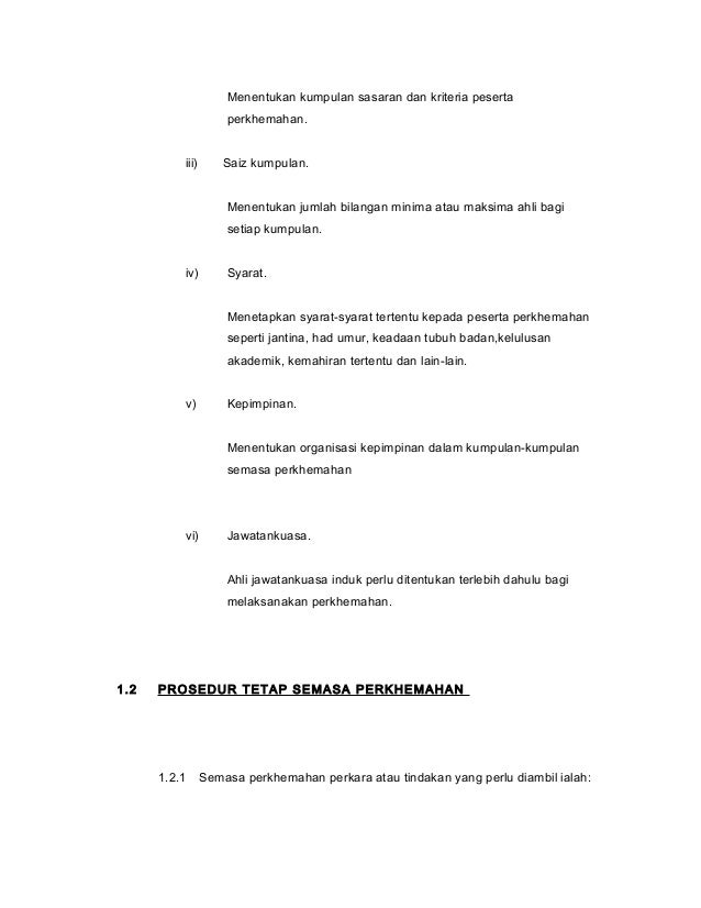 Prosedur Tetap Perkhemahan
