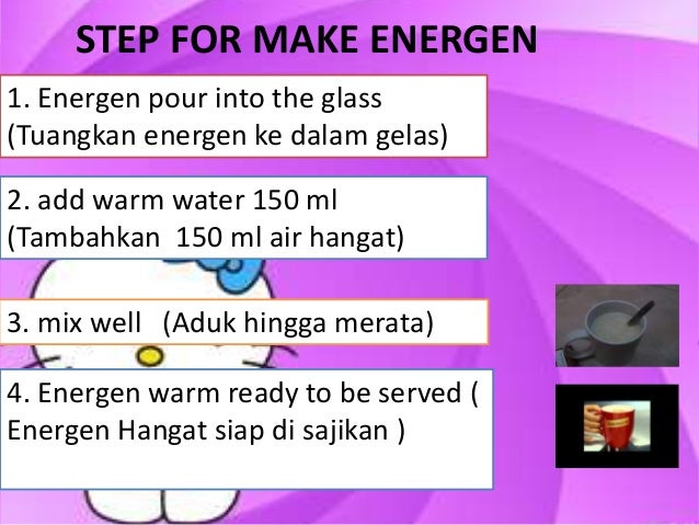 Teks Prosedur Cara Membuat Energen Dalam Bahasa Inggris Teks Prosedur Cara Membuat Energen Dalam Bahasa Inggris