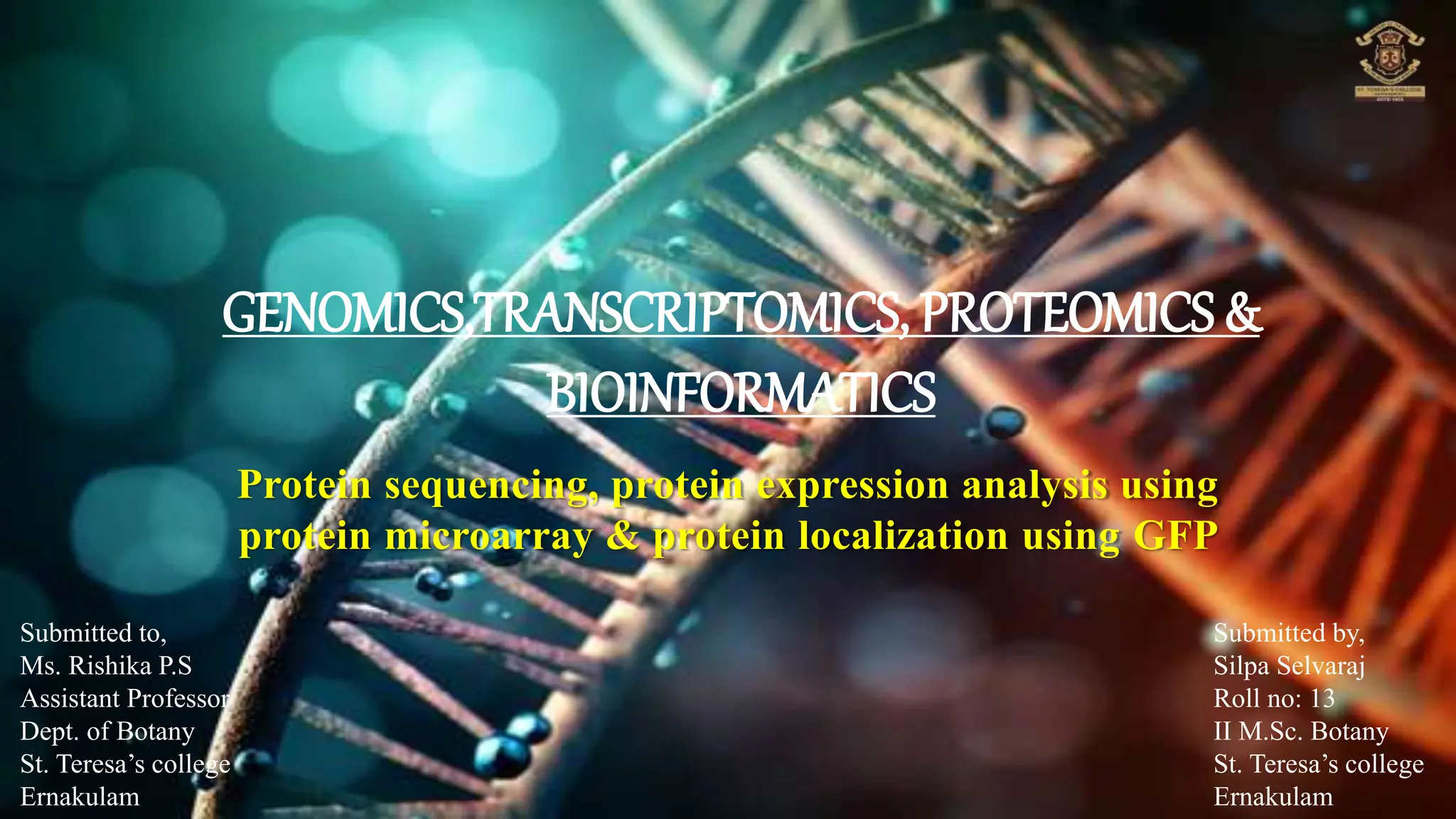 Protein sequencing. Protein expression analysis using protein ...