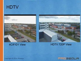 HDTV 
4CIF/D1 View HDTV 720P View 
Copyright © 2014. Prosequr 
 
