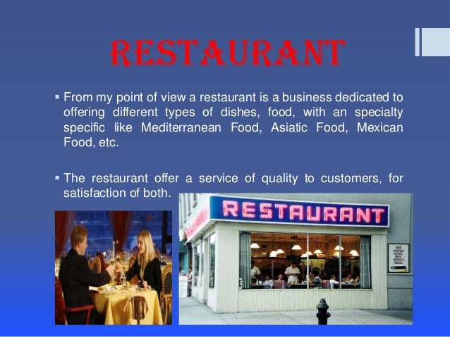 types of restaurants