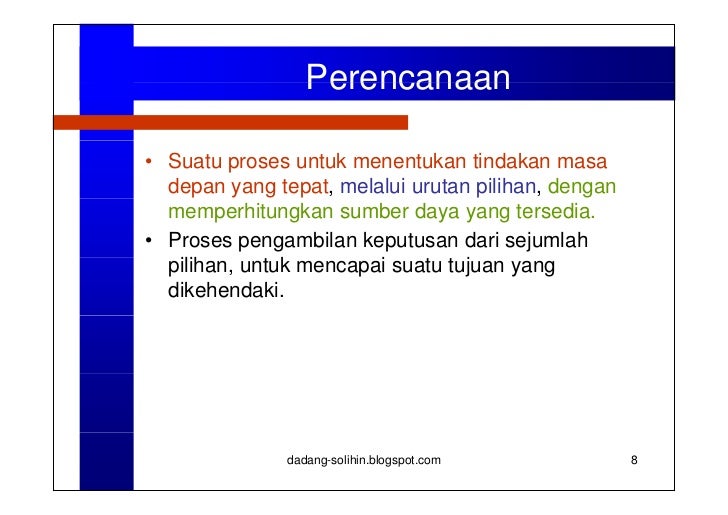 Proses Perencanaan Proses Perencanaan