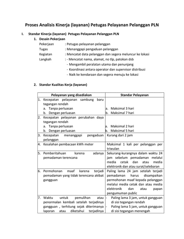 Proses analisis kinerja | PDF