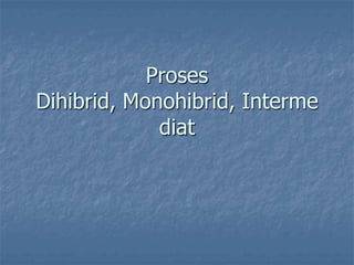 Proses dihibrid, monohibrid, intermediat