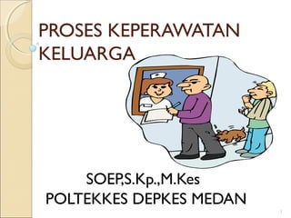 1
PROSES KEPERAWATAN
KELUARGA
SOEP,S.Kp.,M.Kes
POLTEKKES DEPKES MEDAN
 