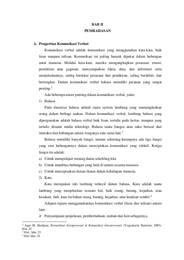 Proses Komunikasi Verbal Dan Non Verbal