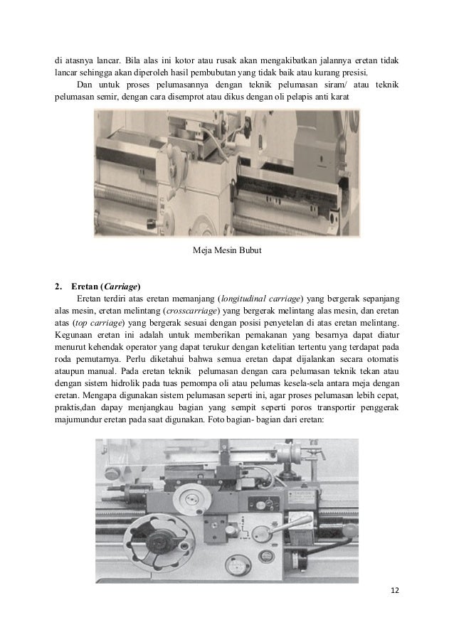 Proses manufaktur mesin bubut