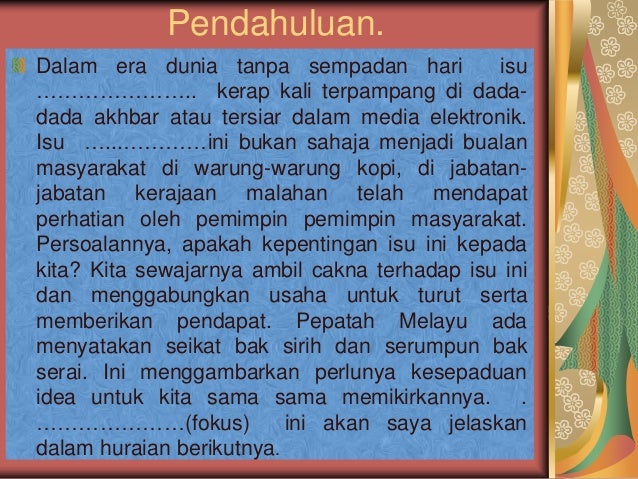 Proses menghuraikan isi Proses menghuraikan isi