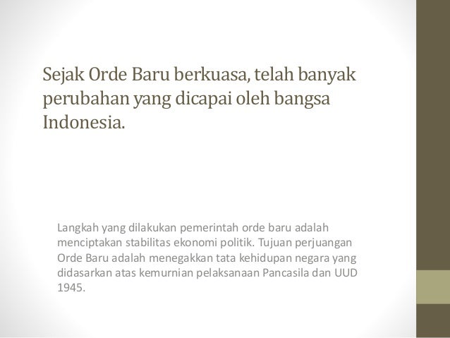 Proses Menguatnya Peran Negara Pada Masa Orde Baru