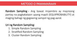 Sampling Table Tutorial Tagalog Proseso_Sa_Pagsulat_Ng_Pananaliksik.pptx