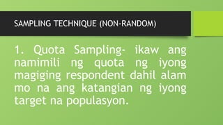 Sampling Table Tutorial Tagalog Proseso sa Pagsulat ng Pananaliksik.pptx