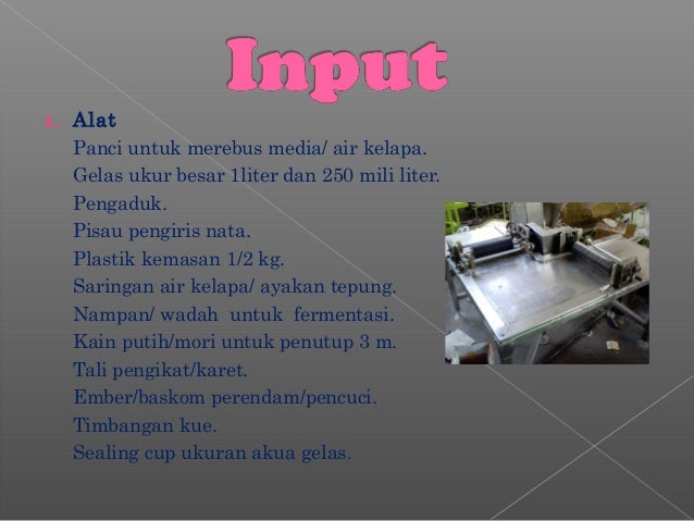 Proses pembuatan nata de coco