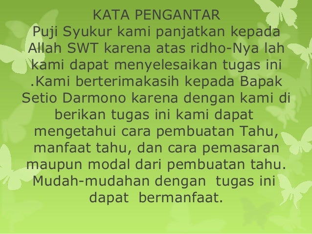 Proses pembuatan tahu