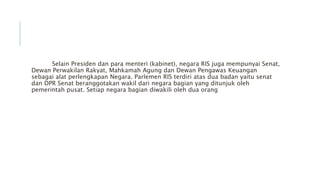 Senat Ris Proses penyelenggaraan negara dalam konteks federalisme | PPTX