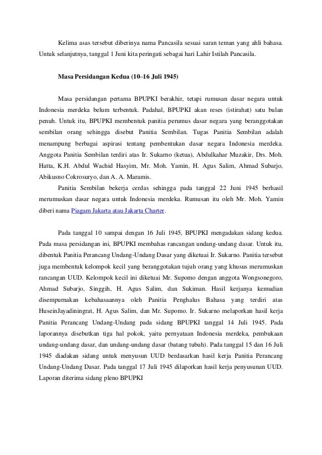 Proses Perumusan Pancasila Sebagai Dasar Negara