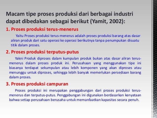 Proses Produksi