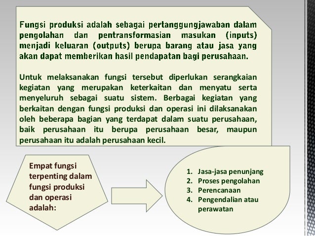 Proses produksi