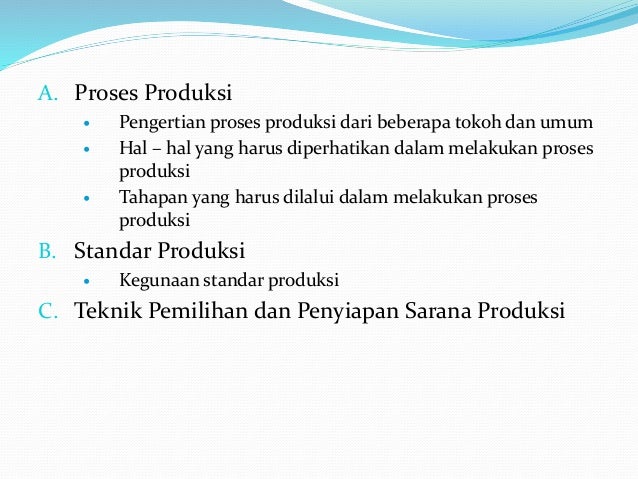 Proses Produksi Dan Standar Produksi Pembangkit Listrik Sederhana