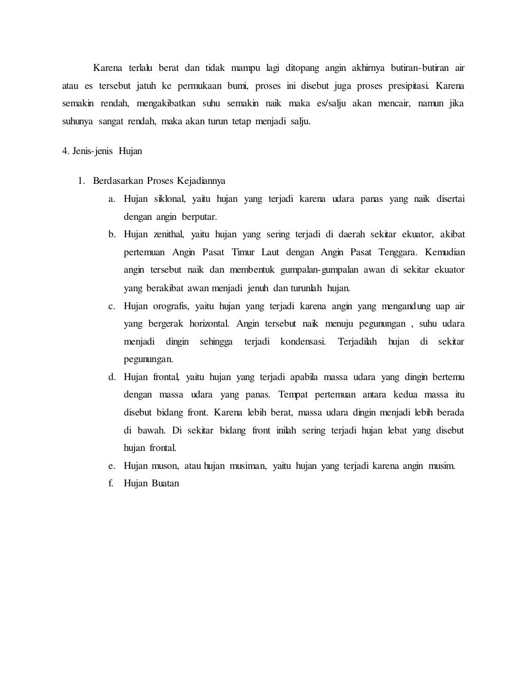 Proses terjadinya hujan