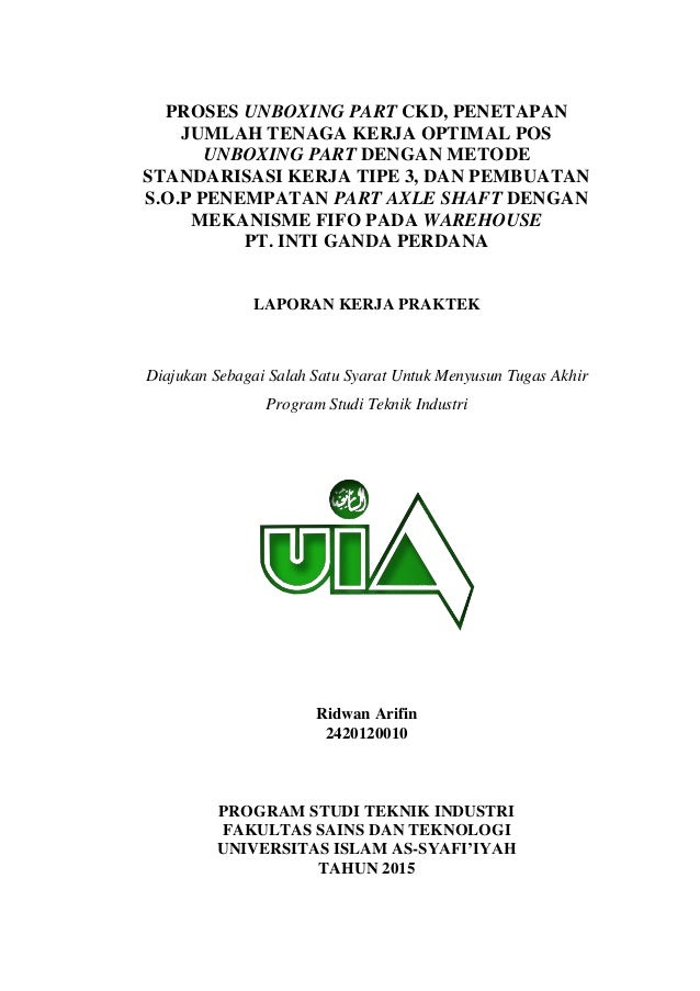 Laporan Kerja Praktek Pt Inti Ganda Perdana