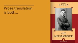 Comprehensive Guide to Prose Translation: Techniques and Challenges | PPTX
