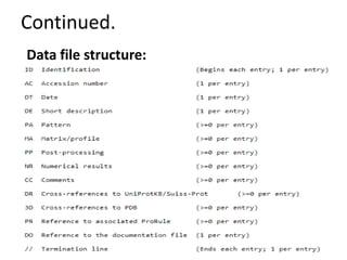 Continued.
Data file structure:
 