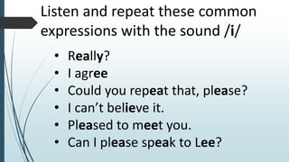 English vowel and diphthong sounds. Stress and unstress syllables | PPTX