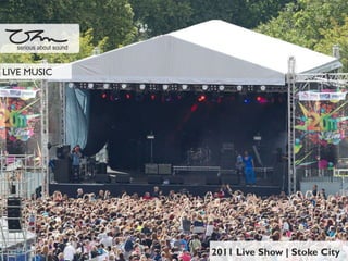 serious about sound
LIVE MUSIC
2011 Live Show | Stoke City
 