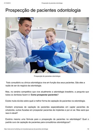 Prospeccao de pacientes odontologia