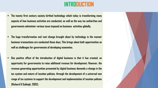 PROSPECT AND CHALLENGES OF DIGITAL TAXES IN THE 21ST CENTURY | PDF