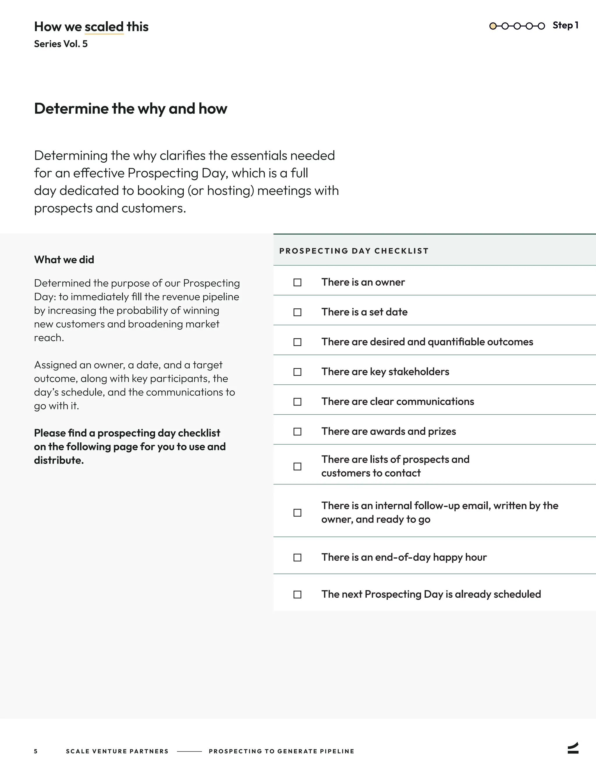 Prospecting to Generate Pipeline | Ralph Barsi + Scale VP | PDF