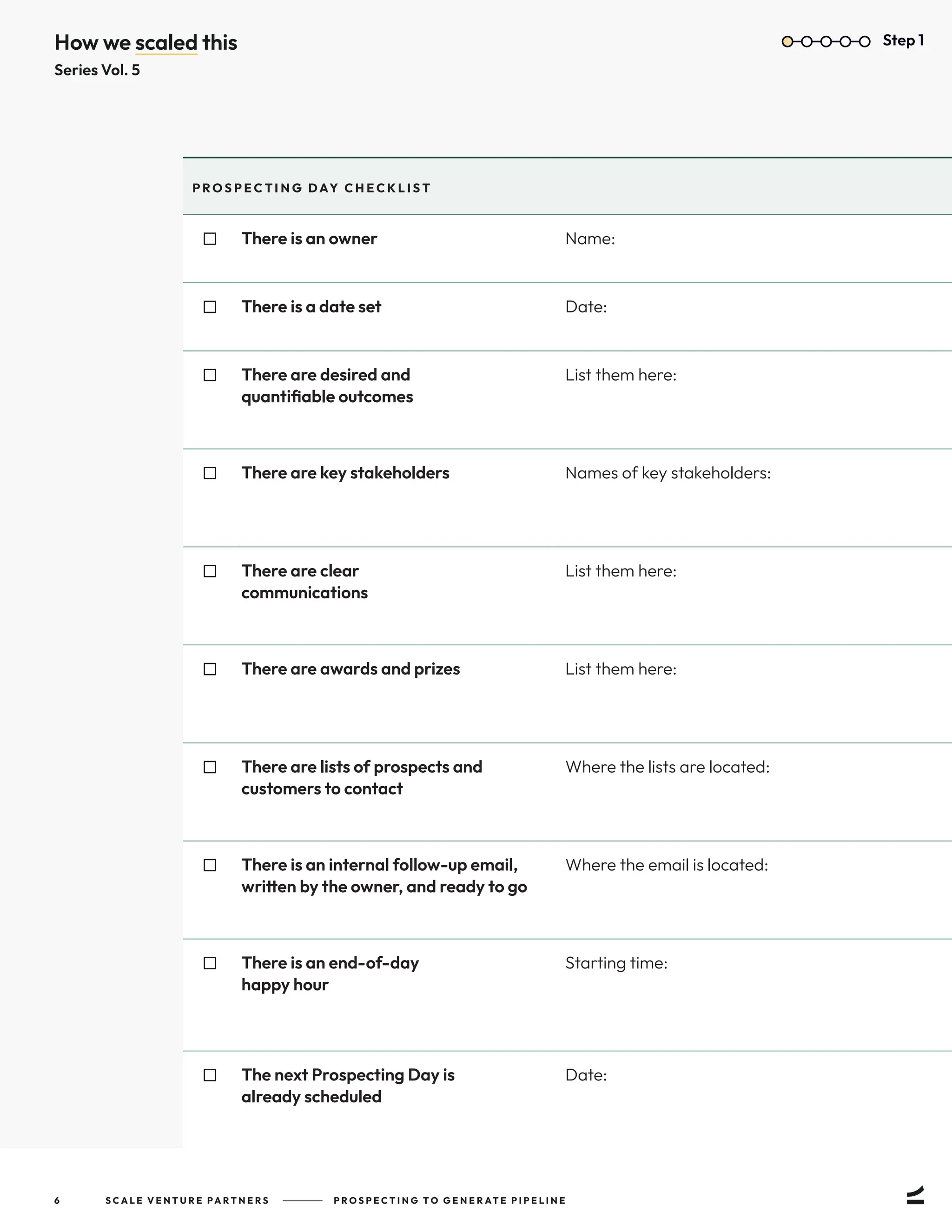 Prospecting to Generate Pipeline | Ralph Barsi + Scale VP | PDF