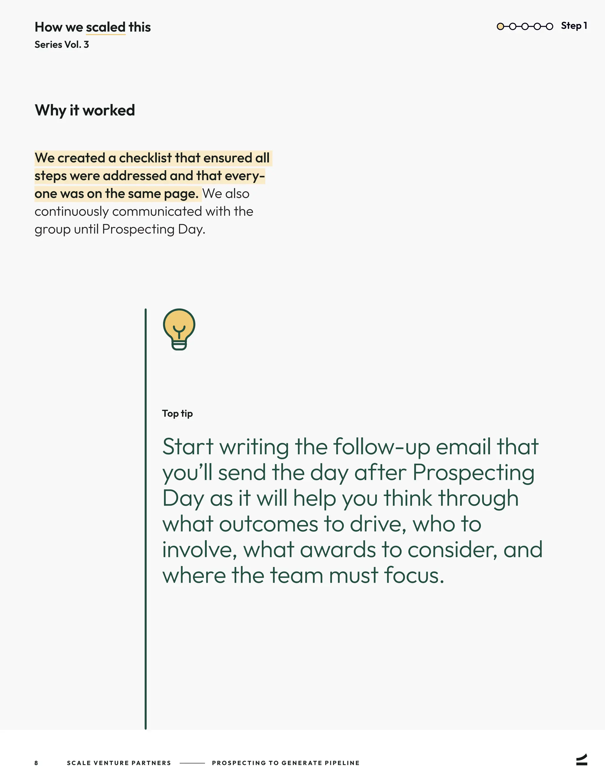 Prospecting to Generate Pipeline | Ralph Barsi + Scale VP | PDF