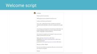 Welcome script
 