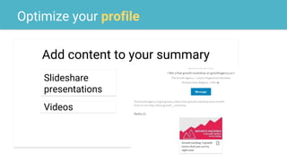 Promote yourself
Create and post - on your site(s) - a
public profile batch
 