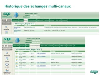 Historique des échanges multi-canaux 