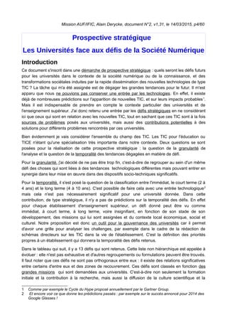 Prospective stratégique : Les Universités face aux défis de la Société ...