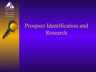 Prospect Identification and Research 