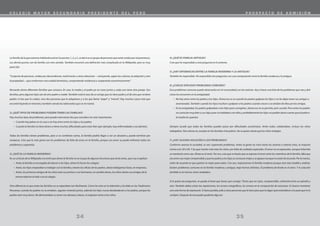 35
34
Lafamiliadelaqueestamoshablandoestáenlospuntos1.,2.y3.,esdeciresungrupodepersonasqueestánunidasporelparentesco.
Los demás puntos son de familia con otro sentido. También encontré una definición más complicada en la Wikipedia, pero es muy
parecida:
“Conjunto de personas, unidas por descendencia, matrimonio u otras relaciones —incluyendo, según las culturas, la adopción y aún
la propiedad— que conforman una unidad doméstica, compartiendo residencia y cooperando económicamente.”
Recuerdo ahora diferentes familias que conozco. En una, la madre y el padre ya no viven juntos y cada uno tiene otra pareja. Son
familias, pero algunos hijos son de otro padre o madre. También está el caso de un amigo que no tiene padre y el de otro que notiene
padres ni tíos que lo cuiden, sino dos personas que lo adoptaron y a los que llama “papá” y “mamá”. Hay muchos casos más que
encontré leyendo en Internet y también viendo las telenovelas que ve mi mamá.
2) ¿QUÉ TIPOS DE PROBLEMAS PUEDEN TENER LAS FAMILIAS?
Hay muchos tipos de problemas, pero puedo mencionar dos que considero los más importantes:
• Cuando hay peleas en la casa o no hay amor entre los hijos y los padres.
• Cuando la familia no tiene dinero o tiene muchas dificultades para estar bien (por ejemplo, hay enfermedades o accidentes).
Todas las familias tienen problemas, pero si se combinan varios, la familia podría llegar a ser un desastre y puede terminar por
romperse. Creo que lo más grave son los problemas de falta de amor en la familia, porque con amor se puede enfrentar todos los
problemas y superarlos.
3) ¿QUÉ ES LA FAMILIA MODERNA?
En un artículo de la Wikipedia encontré que ahora la familia no se ocupa de algunas funciones que tenía antes, que voy a explicar:
• Antes la familia se encargaba de educar a los hijos, ahora lo hacen los colegios
• Antes, los hijos empezaban a trabajar con la familia y tenían los oficios de los padres, ahora trabajamos fuera, en empresas.
• Antes, los primeros amigos de los niños eran sus primos o sus hermanos, en cambio ahora, los niños tienen sus amigos de la
misma edad en el nido o en el colegio.
Otra diferencia es que antes las familias no se separaban tan fácilmente. Como he visto en la televisión y he leído en las Tradiciones
Peruanas, cuando los padres no se amaban, seguían viviendo juntos, además los hijos nunca desobedecían a los padres, porque los
padres eran muy duros. No demostraban su amor con abrazos y besos, ni engreían tanto a los niños.
4) ¿QUÉ ES FAMILIA ANTIGUA?
Creo que he respondido a esta pregunta en lo anterior.
5) ¿HAY DIFERENCIAS ENTRE LA FAMILIA MODERNA Y LA ANTIGUA?
También he respondido. He respondido tres preguntas con una comparación entre la familia moderna y la antigua.
6) ¿CUÁLES SON ESOS PROBLEMAS COMUNES?
Esos problemas comunes puedo observarlos en mi comunidad y en las noticias. Voy a hacer una lista de los problemas que veo y diré
cómo los encuentro en la antigüedad.
• No hay amor entre los padres y los hijos. Ahora eso se ve cuando los padres golpean los hijos o no les dejan tener sus amigos o
enamoradas. También cuando los hijos insultan o golpean a los padres cuando crecen o se olvidan de ellos por los amigos.
• En la antigüedad, los padres golpeaban a los hijos para corregirlos, ahora eso no se permite, pero sucede. Pero antes los padres
no conocían muy bien a sus hijos pues no hablaban con ellos y probablemente los hijos no podían darse cuenta que el padre o
la madre los querían.
Siempre sucede que todas las familias pueden pasar por dificultades económicas. Antes todos colaboraban, incluso los niños
trabajaban. Pero ahora no, excepto en las familias más pobres. No se quiere ahora que los niños trabajen.
7) ¿HAY ALGUNA SOLUCIÓN A LOS PROBLEMAS?
Conforme avanza la sociedad, se van superando problemas. Antes la gente no vivía hasta los sesenta o setenta años, la mayoría
moría a los 30 o 40. Y los que morían más eran los niños, por falta de cuidados especiales. El amor no se expresaba, aunque lafamilia
se mantenía como sea. Ahora es al revés. Por eso, creo que no basta que se exprese el amor entre los miembros de la familia, falta que
eseamorseamejorcomprendidoyquelospadresyloshijosseconozcanmejoryseapoyenaunquenoesténdeacuerdo.Porlomenos,
están de acuerdo en que quieren lo mejor para todos. Con eso, mejoraremos la familia moderna porque será más estable y realista.
Existen problemas comunes en la familia moderna y antigua, bajo formas distintas. El problema de fondo es el amor. Y la solución
también es la misma: amor verdadero.
Si le quitas las preguntas, te queda el texto que tienes que corregir. Tienes que ser claro, comprensible, coherente entre un párrafo y
otro. También debes evitar las repeticiones, los errores ortográficos, los errores en la composición de oraciones. Es bueno mantener
una sola forma de expresarte. Si fuera posible, pide a otras personas que lo lean para que te digan qué entendieron (no para que te lo
corrijan). Después de eso puede quedarte algo así.
C O L E G I O M A Y O R S E C U N D A R I O P R E S I D E N T E D E L P E R Ú P R O S P E C T O D E A D M I S I Ó N
 