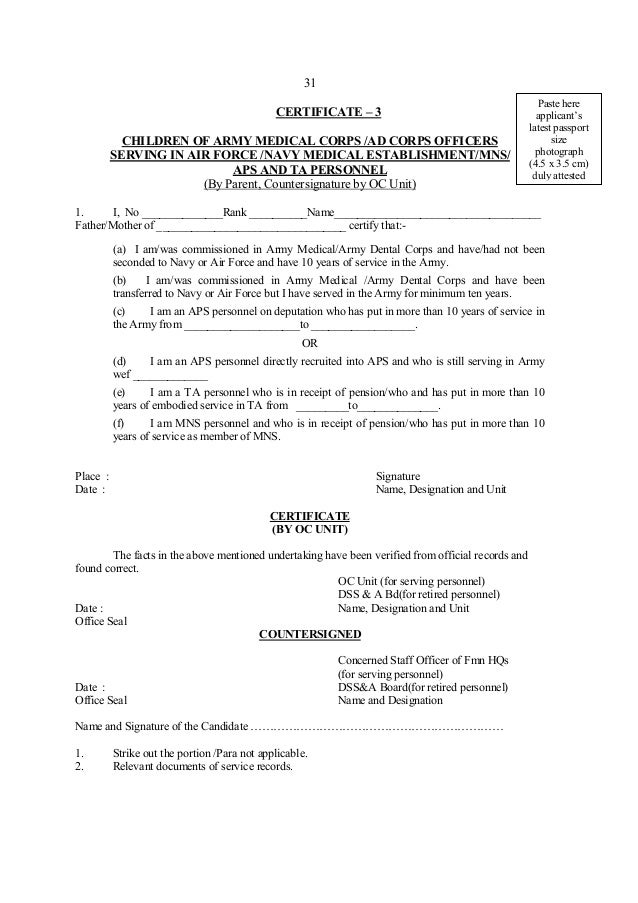 army character letter examples
