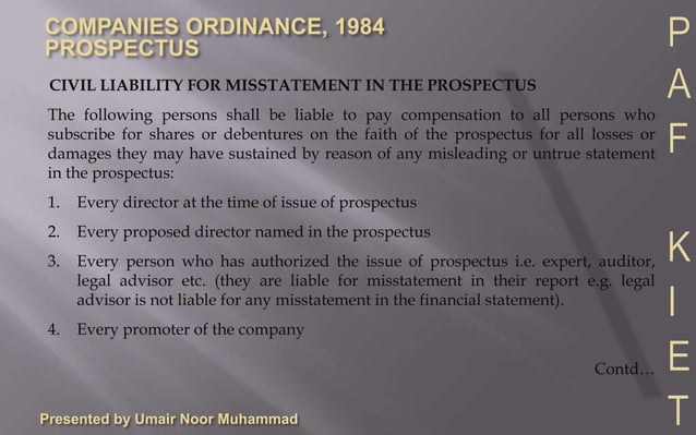 Prospectus Company Law | PPTX