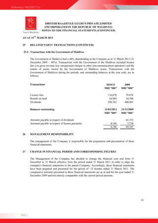 DHIRAAGU PROSPECTUS




      100 |
 