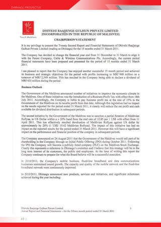 DHIRAAGU PROSPECTUS




      60 |
 