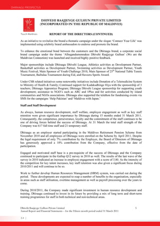 DHIRAAGU PROSPECTUS




      64 |
 