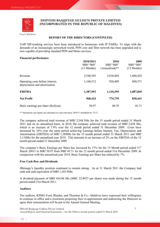 DHIRAAGU PROSPECTUS




      66 |
 