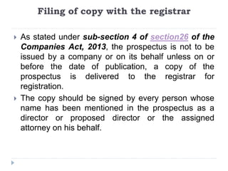 Prospectus Filing Prospectus - contents and kinds | PPTX