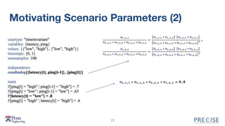 Motivating Scenario Parameters (2)
19
 
