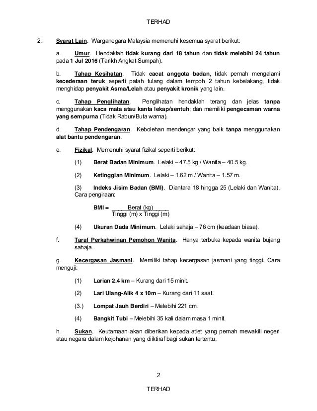 Jawatan Kosong TUDM Terkini Januari 2016